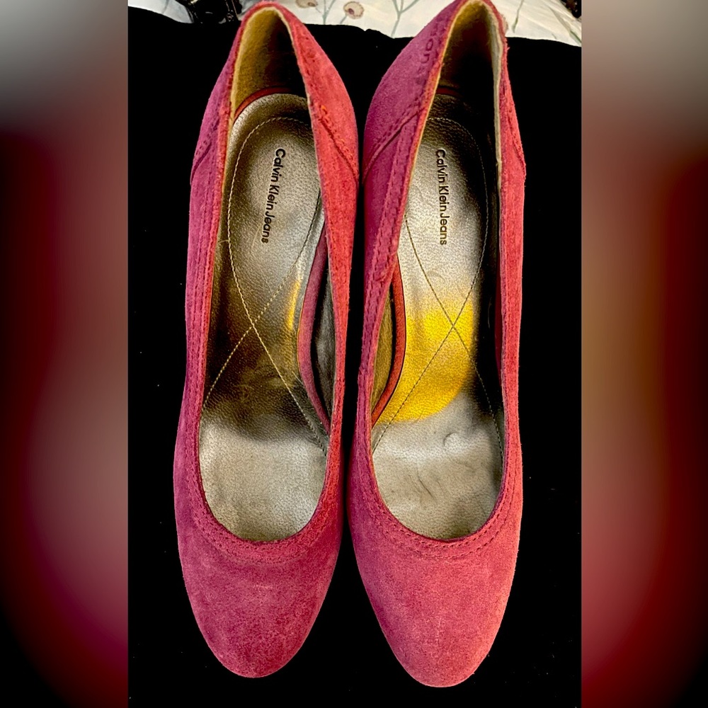 Beautiful suede platform heels